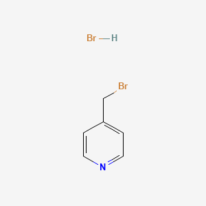 Chemical structure of 4-(Bromomethyl)pyridine hbr