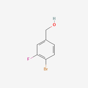Chemical structure of 4-Bromo-3-fluorobenzyl alcohol