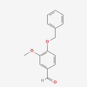Chemical structure of 4-Benzyloxy-3-methoxybenzaldehyde
