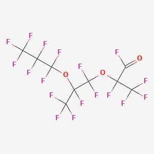 Chemical structure of 2,5-Bis(trifluoromethyl)-3,6-dioxaundecafluorononanoyl Fluoride