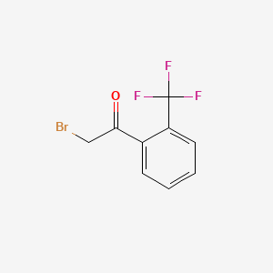Chemical structure of 2-Bromo-2'-(trifluoromethyl)acetophenone