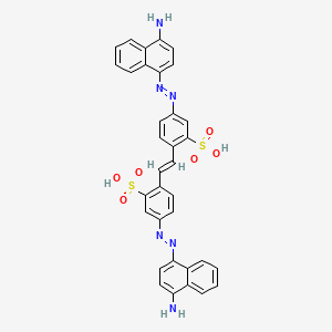 Chemical structure of 4,4’-Bis(4-amino-1-naphthylazo)-2,2’-stilbenedisulfonic Acid
