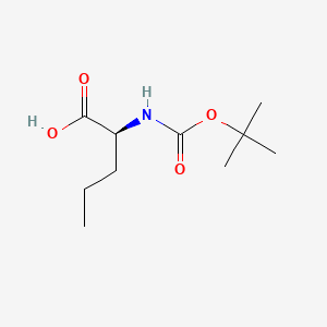 Chemical structure of Boc-Nva-OH