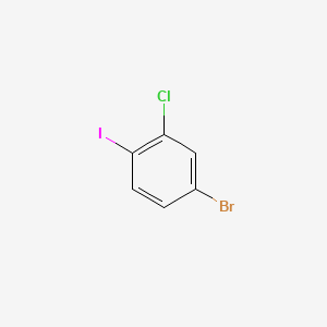 Chemical structure of 4-Bromo-2-chloro-1-iodobenzene