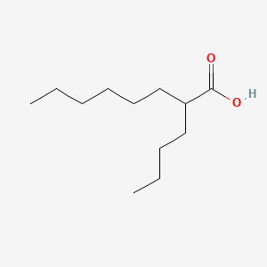 Chemical structure of 2-Butyloctanoic acid