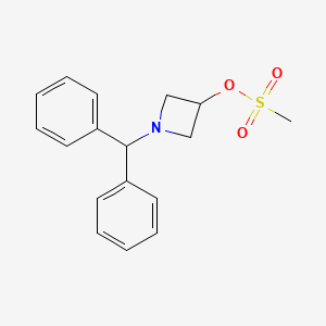 Chemical structure of 1-Benzhydryl-3-azetidinyl methanesulfonate