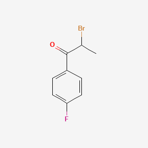 Chemical structure of 2-Bromo-1-(4-fluorophenyl)-1-propanone