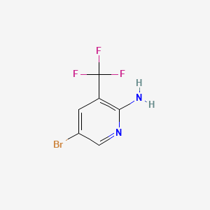 Chemical structure of 2-Amino-5-bromo-3-(trifluoromethyl)pyridine