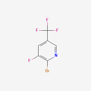 Chemical structure of 2-Bromo-3-fluoro-5-(trifluoromethyl)pyridine