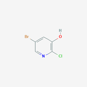 Chemical structure of 5-bromo-2-chloropyridin-3-ol