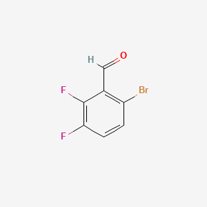 Chemical structure of 6-bromo-2,3-difluorobenzaldehyde