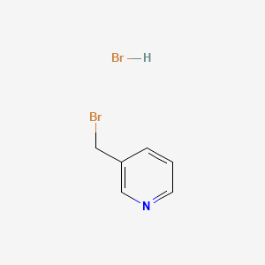 Chemical structure of 3-(Bromomethyl)pyridine Hydrobromide
