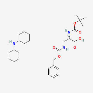 Chemical structure of Boc-Dap(Z)-OH (dicyclohexylammonium) salt