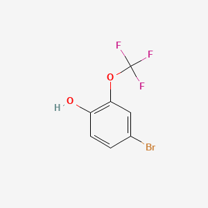 Chemical structure of 4-bromo-2-(trifluoromethoxy)phenol