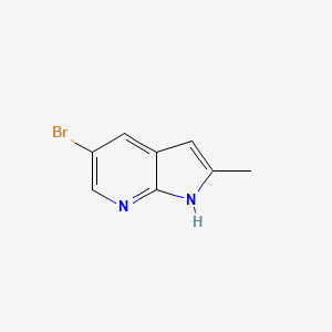 Chemical structure of 5-Bromo-2-methyl-1H-pyrrolo[2,3-b]pyridine