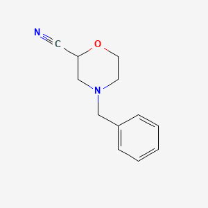 Chemical structure of 4-Benzylmorpholine-2-carbonitrile