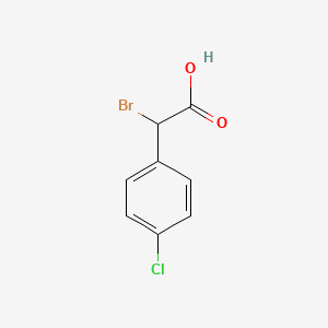 Chemical structure of α-Bromo-4-chlorophenylacetic acid