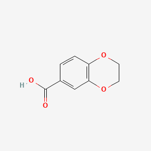 Chemical structure of 1,4-Benzodioxane-6-carboxylic acid