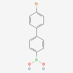 Chemical structure of 4'-Bromo-4-biphenylboronic Acid (contains varying amounts of Anhydride)