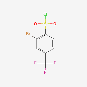 Chemical structure of 2-Bromo-4-(trifluoromethyl)benzenesulfonyl chloride