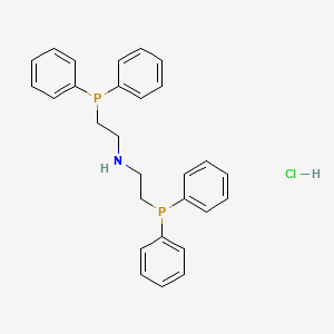 Chemical structure of Bis[2-(diphenylphosphino)ethyl]ammonium chloride
