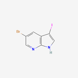 Chemical structure of 5-Bromo-3-iodo-7-azaindole
