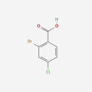 Chemical structure of 2-Bromo-4-chlorobenzoic acid