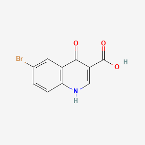 Chemical structure of 6-Bromo-4-hydroxyquinoline-3-carboxylic acid