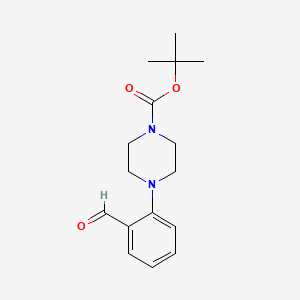 Chemical structure of 1-Boc-4-(2-formylphenyl)piperazine