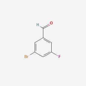 Chemical structure of 3-Bromo-5-fluorobenzaldehyde