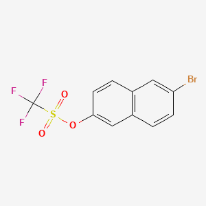 Chemical structure of 6-Bromo-2-naphthyl Trifluoromethanesulfonate