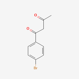 Chemical structure of 1-(4-Bromophenyl)-1,3-butanedione