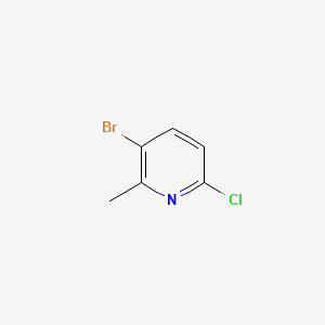 Chemical structure of 3-Bromo-6-chloro-2-methylpyridine