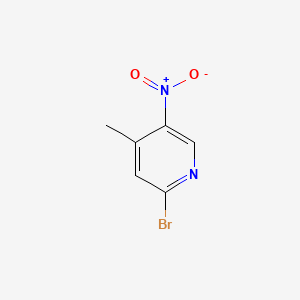 Chemical structure of 2-Bromo-4-methyl-5-nitropyridine