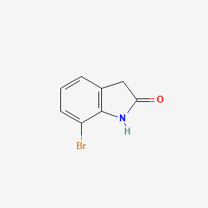 Chemical structure of 7-Bromooxindole