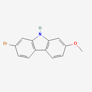 Chemical structure of 2-Bromo-7-methoxy-9H-carbazole