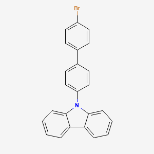 Chemical structure of 9-(4'-Bromo-4-biphenylyl)carbazole