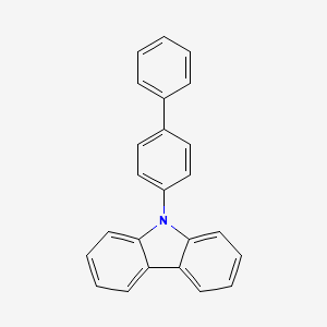 Chemical structure of 9-(4-Biphenylyl)carbazole