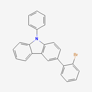 Chemical structure of 3-(2-Bromophenyl)-9-phenyl-9H-carbazole