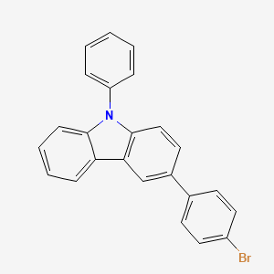 Chemical structure of 3-(4-Bromophenyl)-9-phenylcarbazole