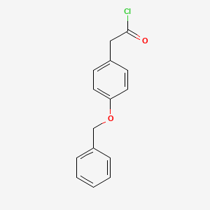 Chemical structure of 4-Benzyloxyphenylacetyl Chloride