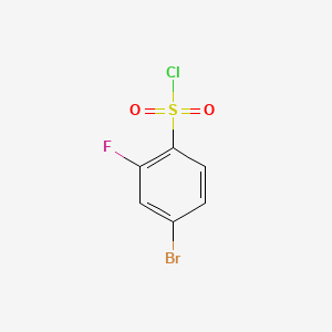 Chemical structure of 4-Bromo-2-fluorobenzenesulfonyl Chloride