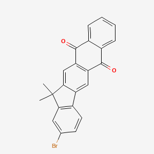 Chemical structure of 2-Bromo-13,13-dimethyl-6H-indeno[1,2-b]anthracene-6,11(13H)-dione