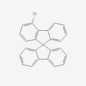 Chemical structure of 4-Bromo-9,9'-spirobi[9H-fluorene]