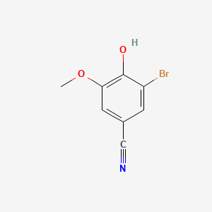 Chemical structure of 3-Bromo-4-hydroxy-5-methoxybenzonitrile