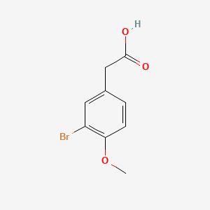 Chemical structure of 3-Bromo-4-methoxyphenylacetic Acid