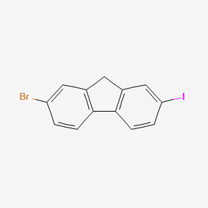 Chemical structure of 2-Bromo-7-iodofluorene