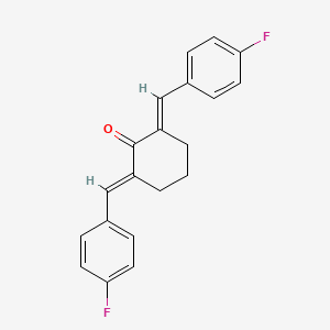 Chemical structure of 2,6-Bis(4-fluorobenzylidene)cyclohexanone