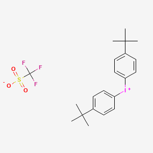 Chemical structure of Bis(4-tert-butylphenyl)iodonium Trifluoromethanesulfonate