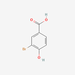 Chemical structure of 3-Bromo-4-hydroxybenzoic acid